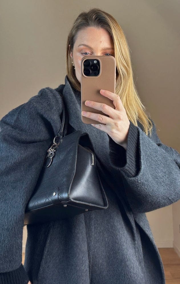 Vintage Christian Dior Black Cannage Leather East West Lady Dior Handbag