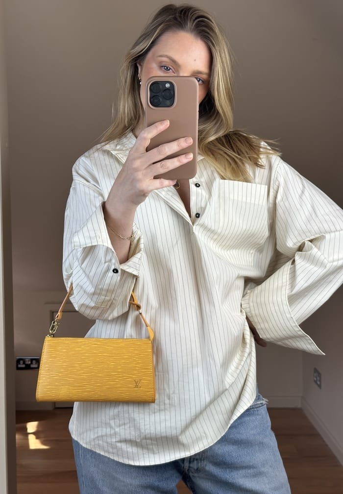 Vintage Louis Vuitton Pochette Yellow Epi Leather