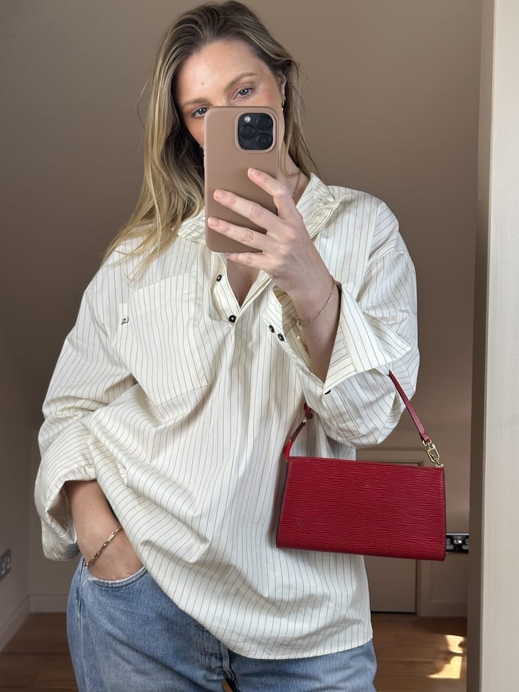 Vintage Louis Vuitton Pochette Red Epi Leather