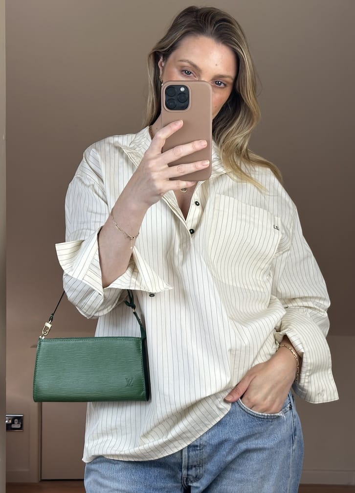 Vintage Louis Vuitton Pochette Green Epi Leather