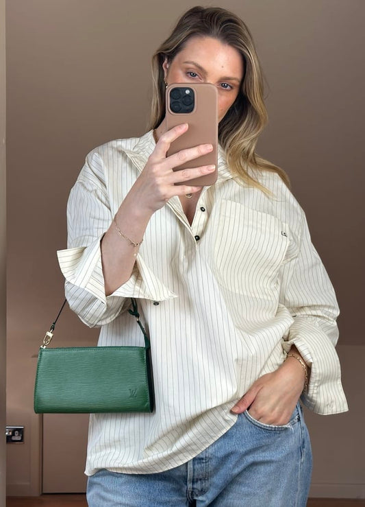 Vintage Louis Vuitton Pochette Green Epi Leather
