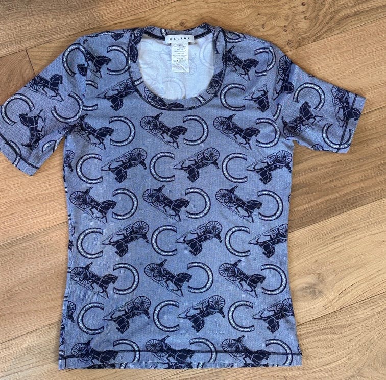 Vintage Celine Sulky & C Motif T-shirt – Size M