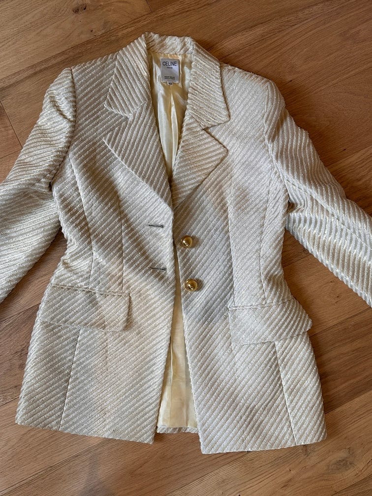 Vintage Celine Paris Textured Blazer Size 40