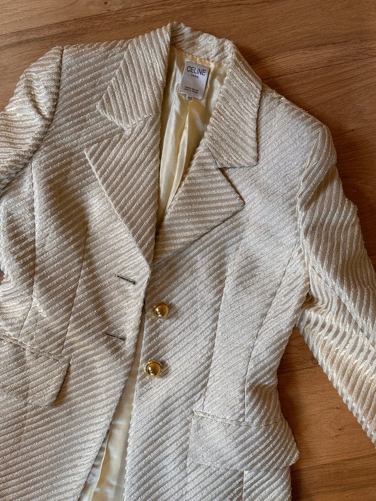 Vintage Celine Paris Textured Blazer Size 40