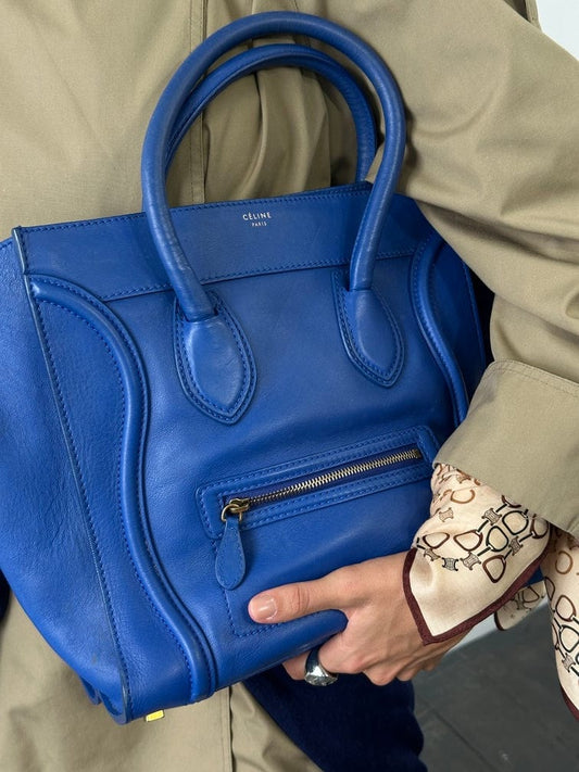 Céline Phantom Luggage Tote in Cobalt Blue