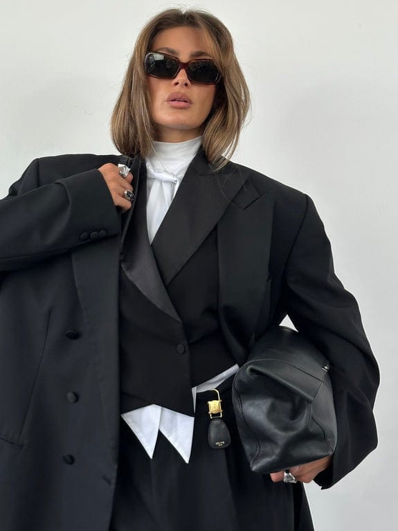 Céline Phoebe Philo Blade Black Leather Clutch Bag