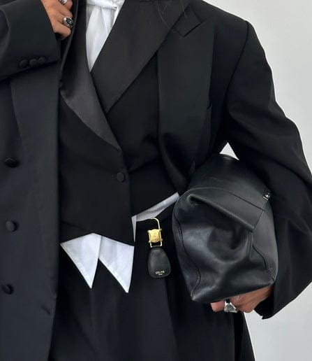 Céline Phoebe Philo Blade Black Leather Clutch Bag