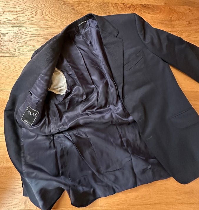 Vintage Celine Homme Cashmere Blazer – Navy with Gold Buttons