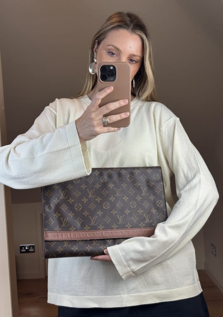 Vintage Louis Vuitton Monogram Portfolio Clutch