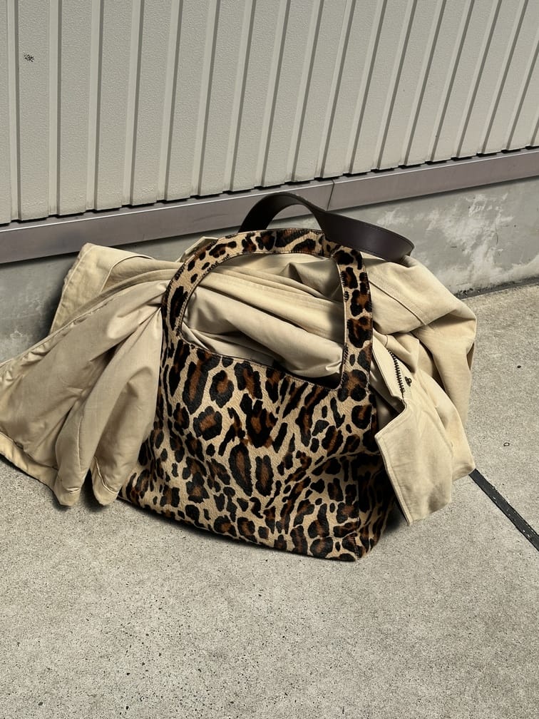The Iris Tote in Leopard Printed Calf Hair