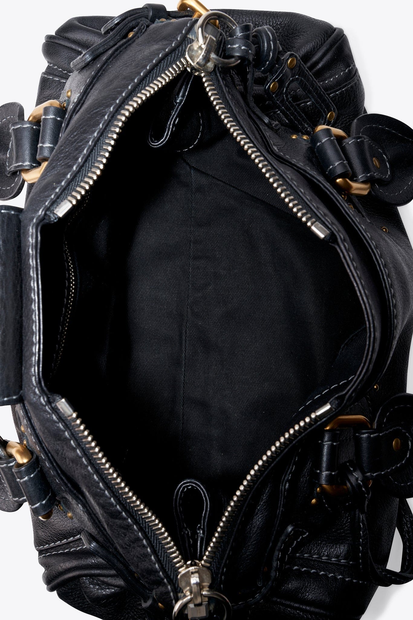 Chloé Paddington Bag in Black Leather with Gold Tone Hardware