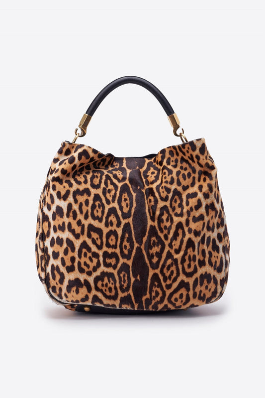 Vintage YSL Roady Leopard Print Calf Hair Bag