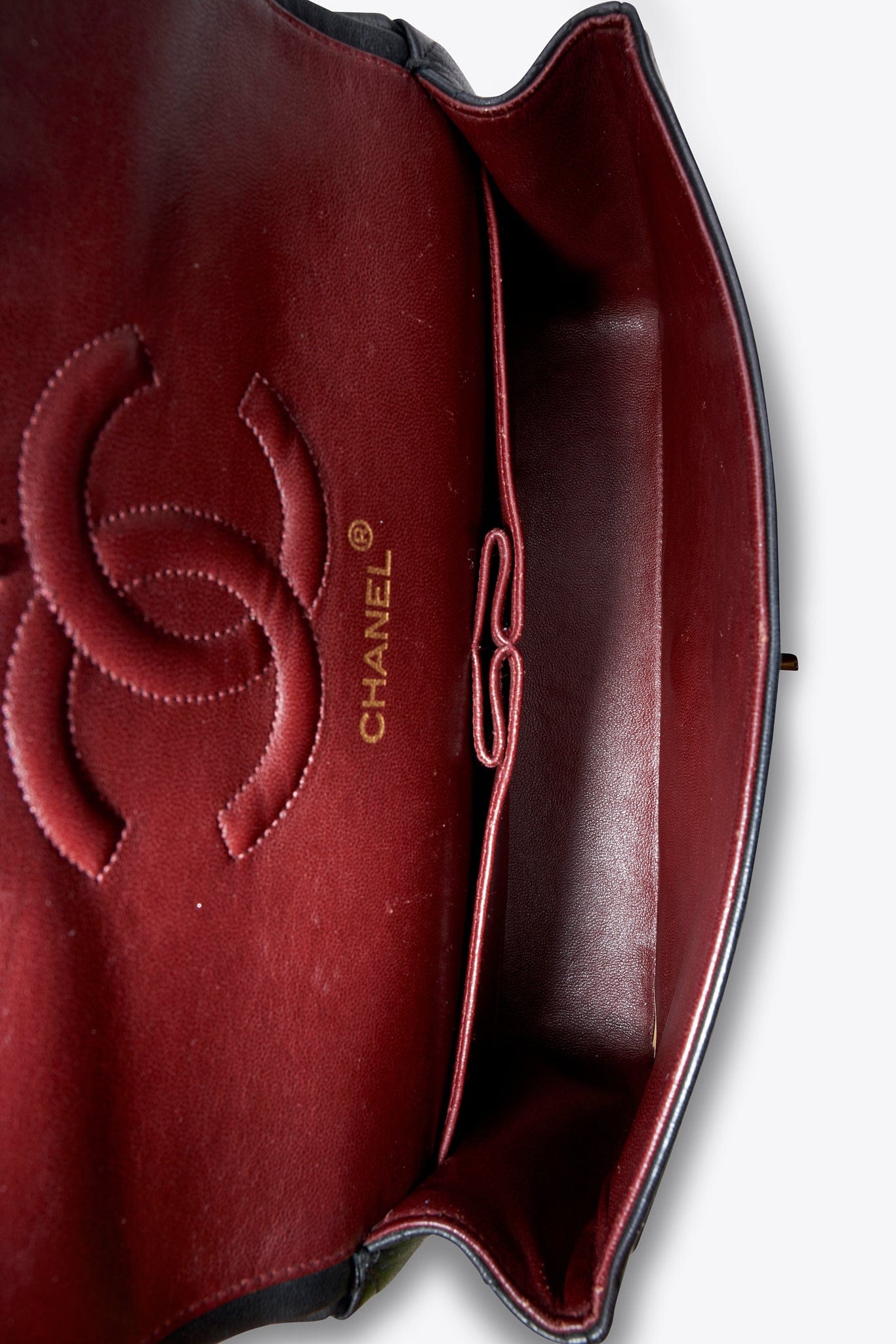 Vintage Chanel Classic Double Flap Bag Medium Black Lambskin Leather With 24k Gold Plated Hardware