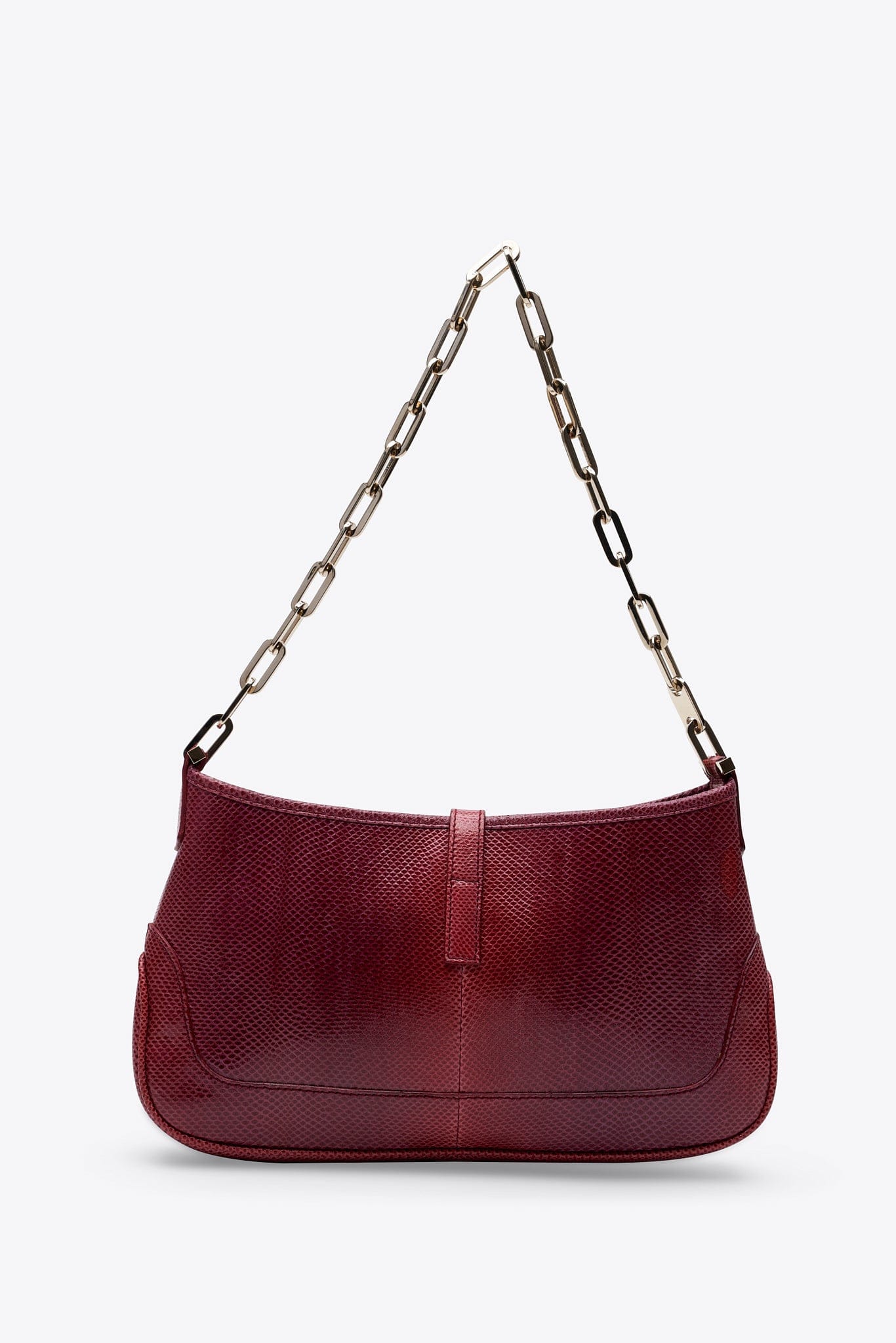 Vintage Gucci Red Snake Chain Jackie Shoulder Bag - Tom Ford Era.