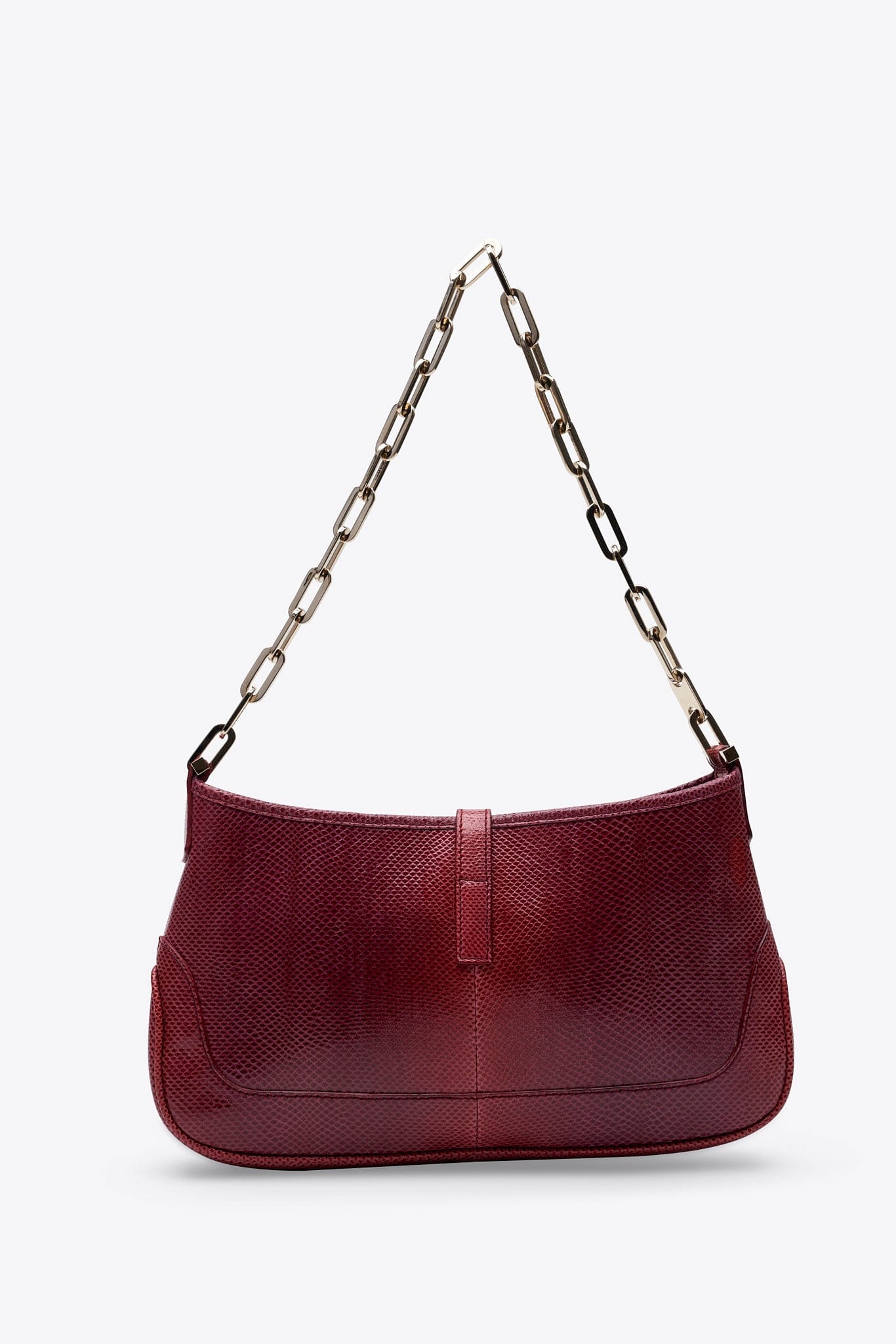 Vintage Gucci Red Snake Chain Jackie Shoulder Bag - Tom Ford Era.