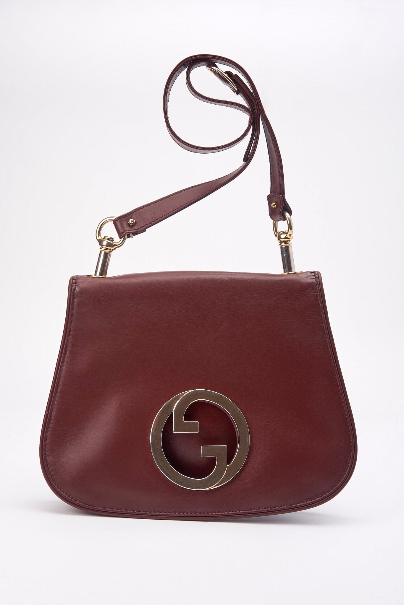 Vintage Gucci Blondie Leather Burgundy Shoulder Bag