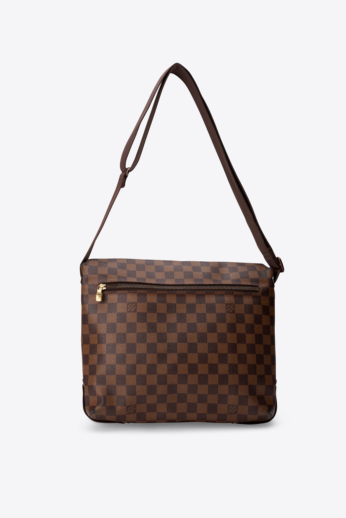 Vintage Louis Vuitton Damier Ebene Brooklyn MM Messenger Bag Brown Canvas Crossbody Bag