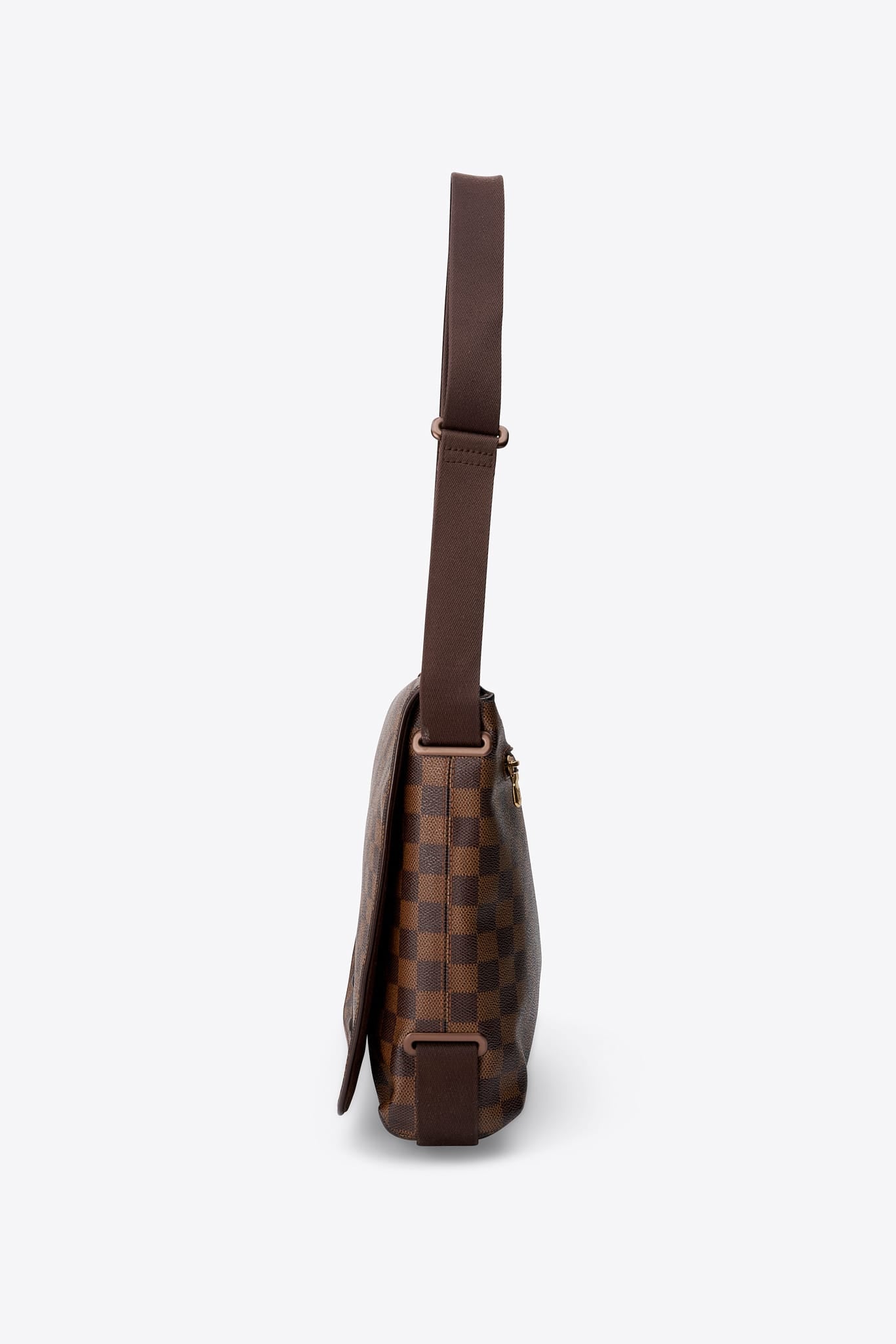 Vintage Louis Vuitton Damier Ebene Brooklyn MM Messenger Bag Brown Canvas Crossbody Bag