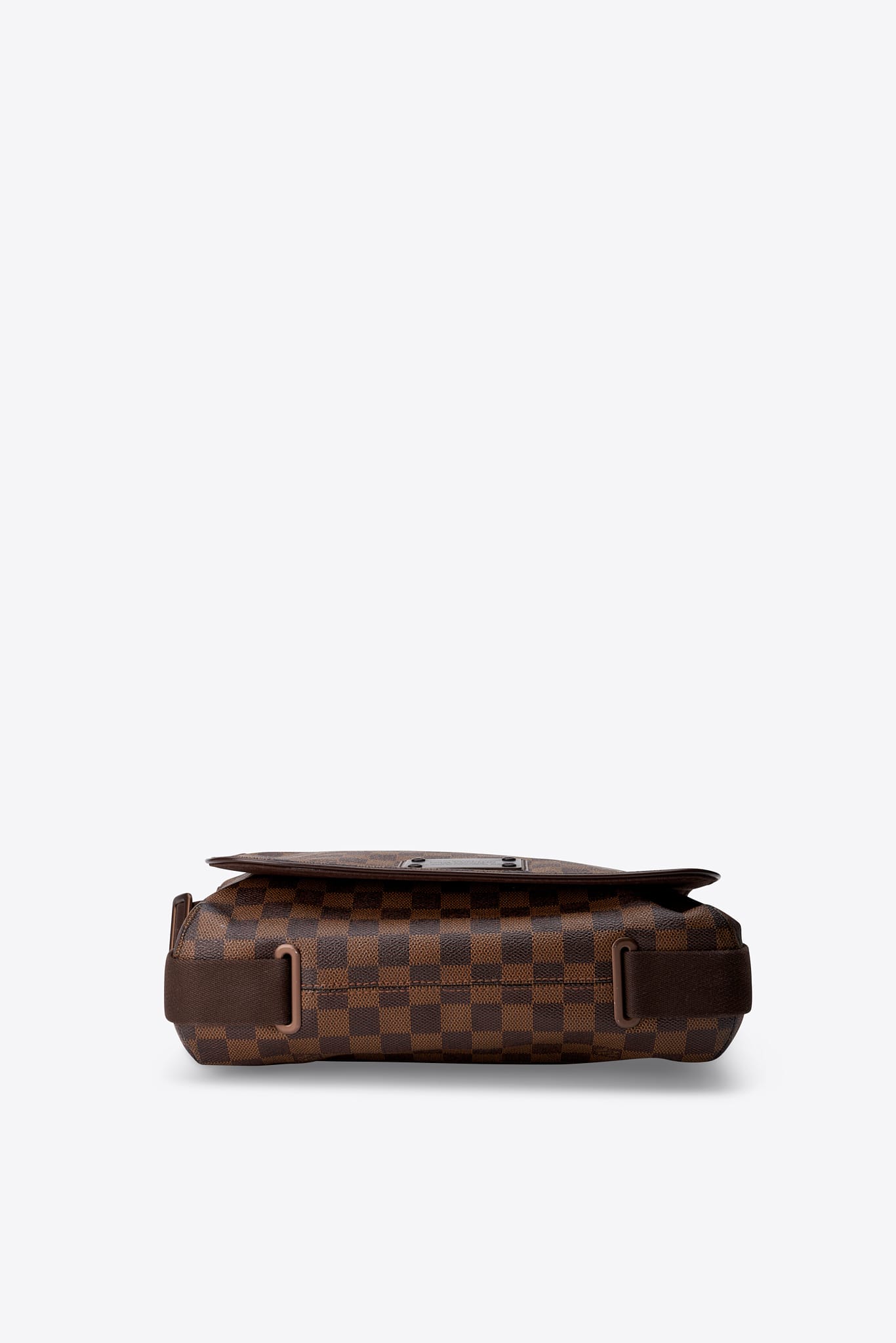 Vintage Louis Vuitton Damier Ebene Brooklyn MM Messenger Bag Brown Canvas Crossbody Bag