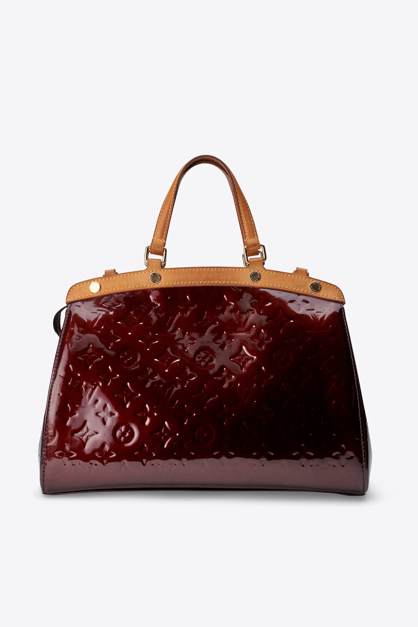 Vintage Louis Vuitton Brea MM Bag in Amarante Vernis Patent Leather