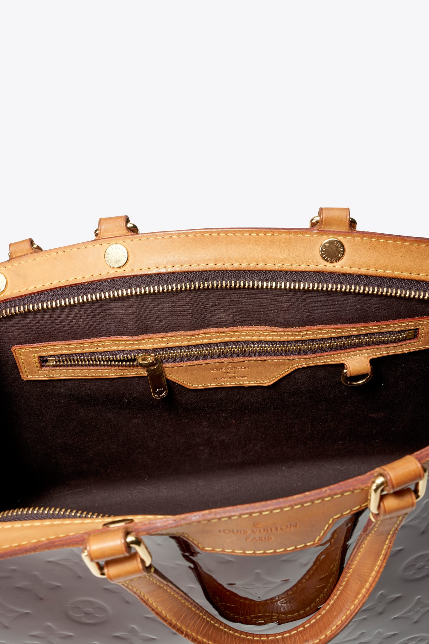 Vintage Louis Vuitton Brea MM Bag in Amarante Vernis Patent Leather