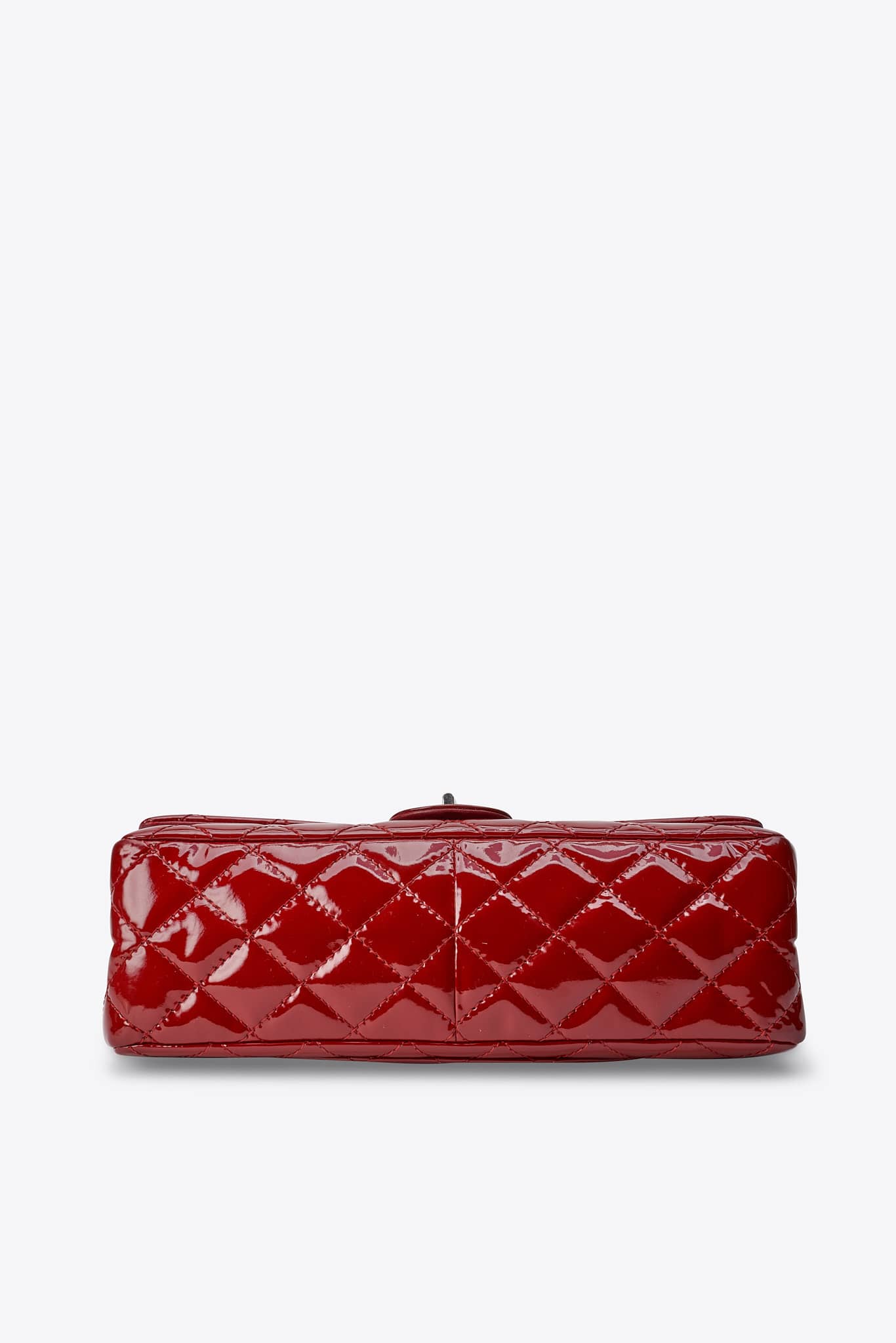 Chanel Classic Deep Red Patent Leather Double Flap Bag