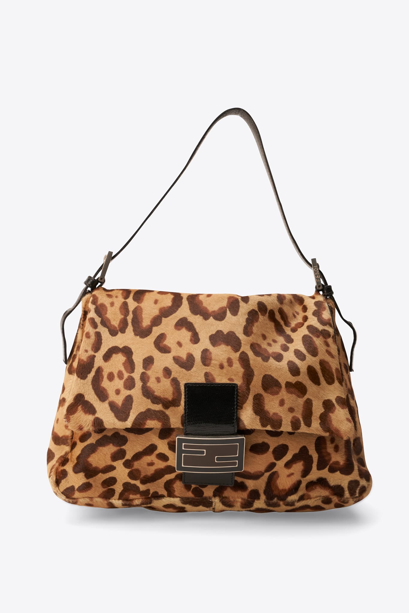 Fendi Vintage Mamma Baguette in Leopard Print Calf Hair