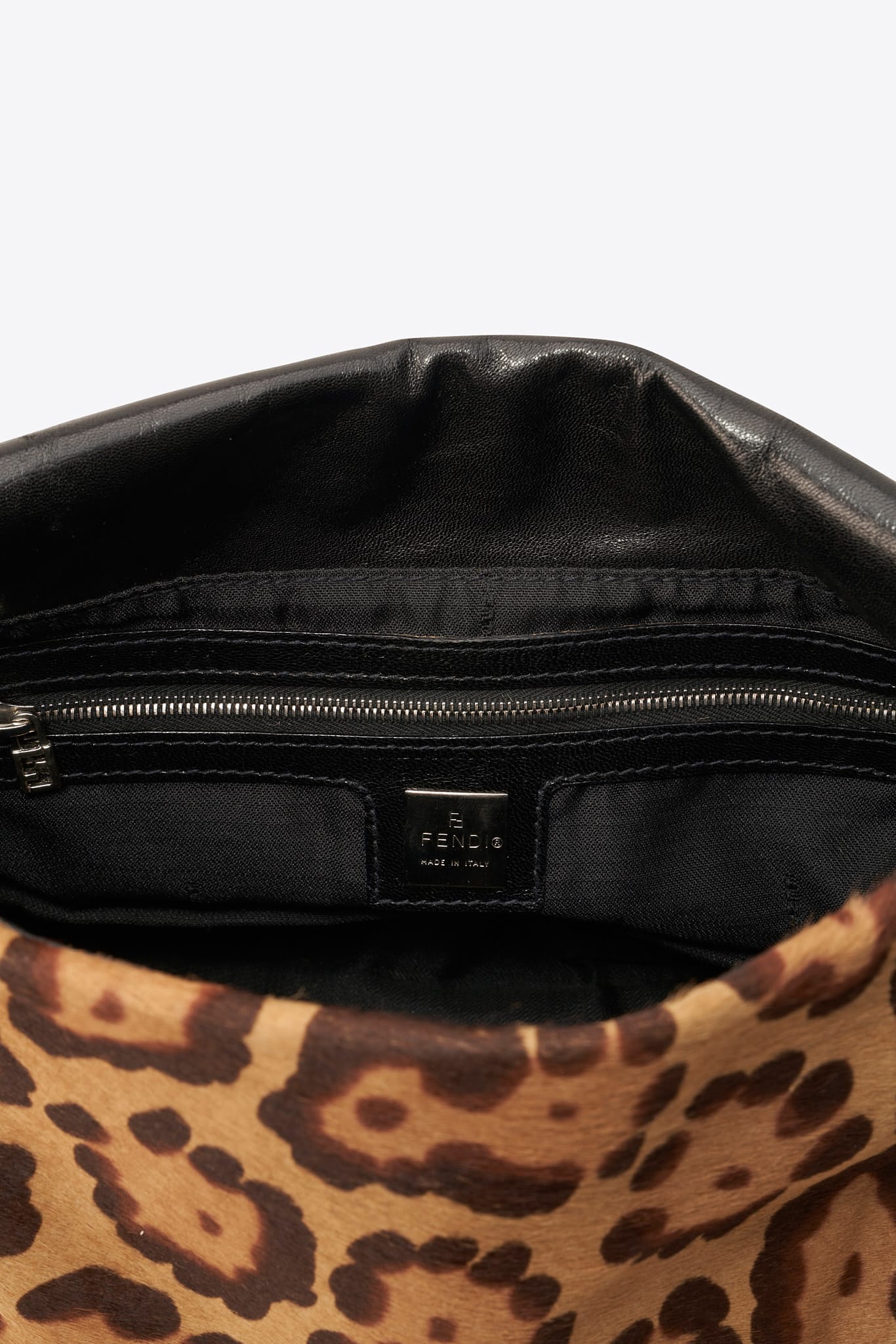 Fendi Vintage Mamma Baguette in Leopard Print Calf Hair