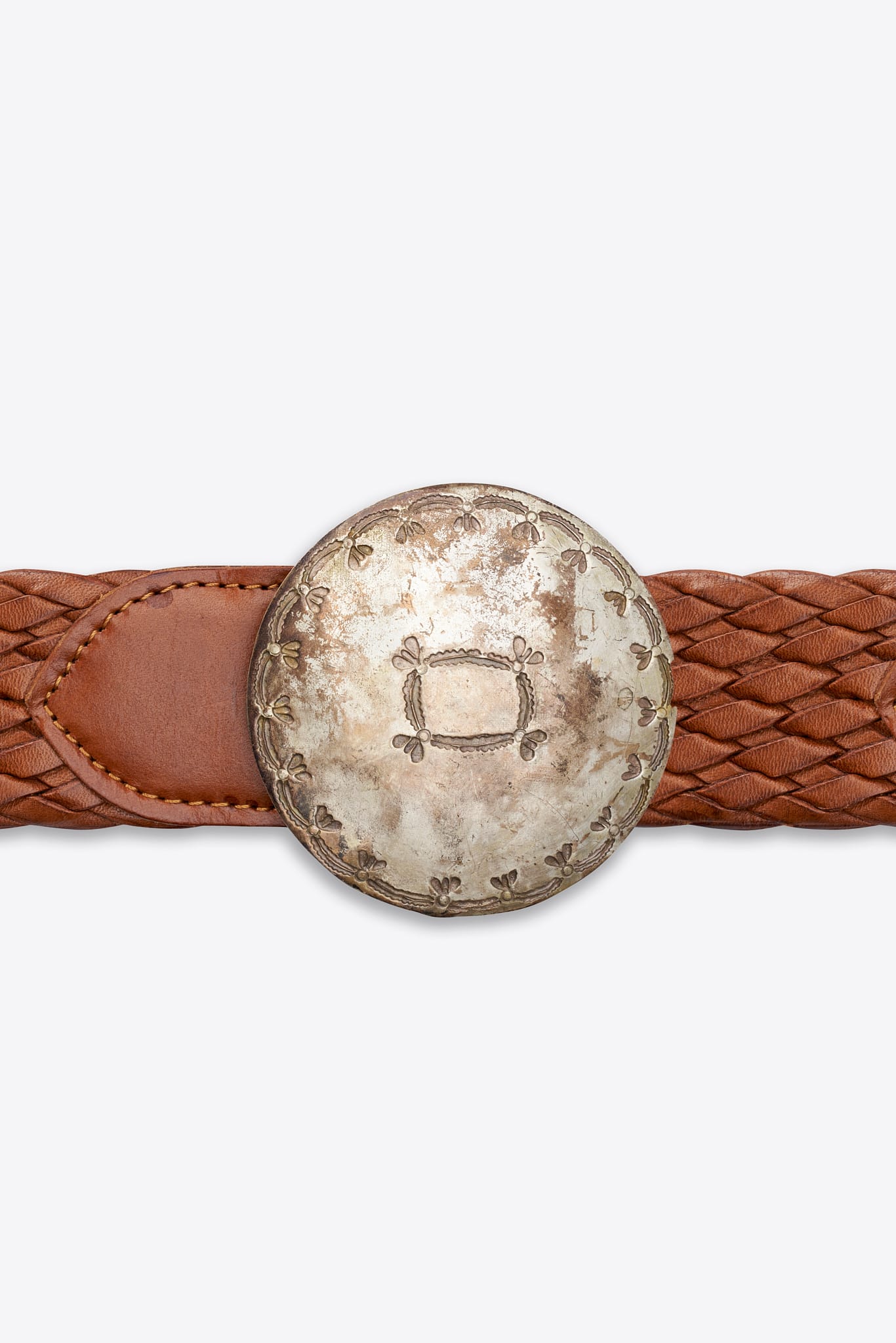Vintage Ralph Lauren Concho Tan Leather Belt