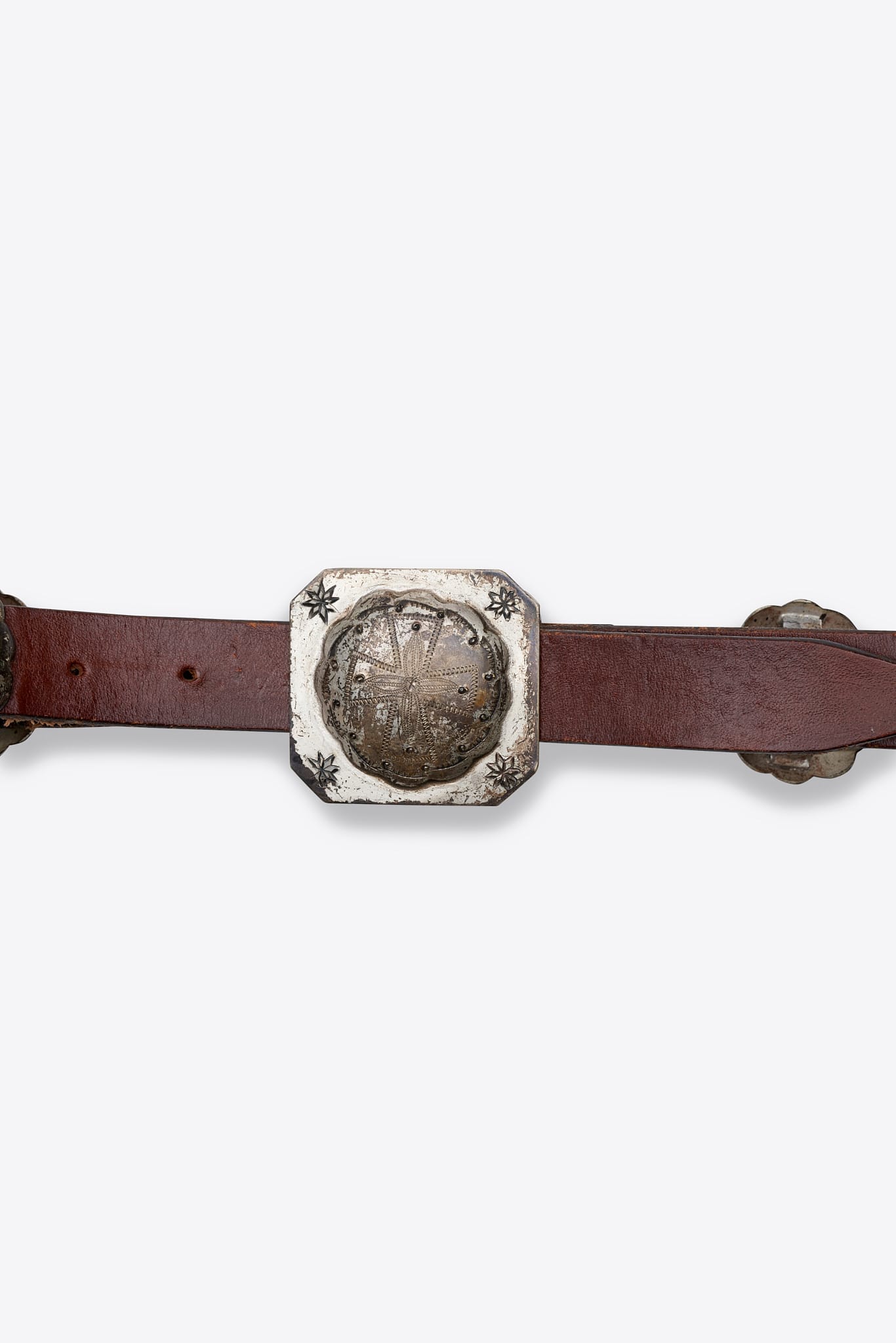 Vintage Ralph Lauren Concho Tan Leather Belt