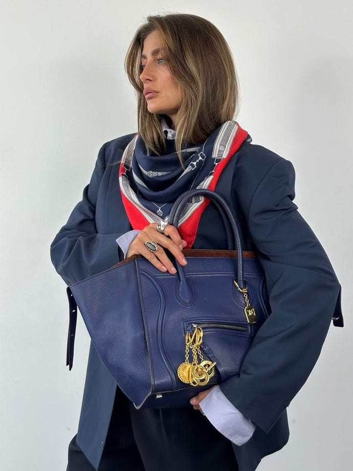 Céline Phantom Luggage Tote in Blue