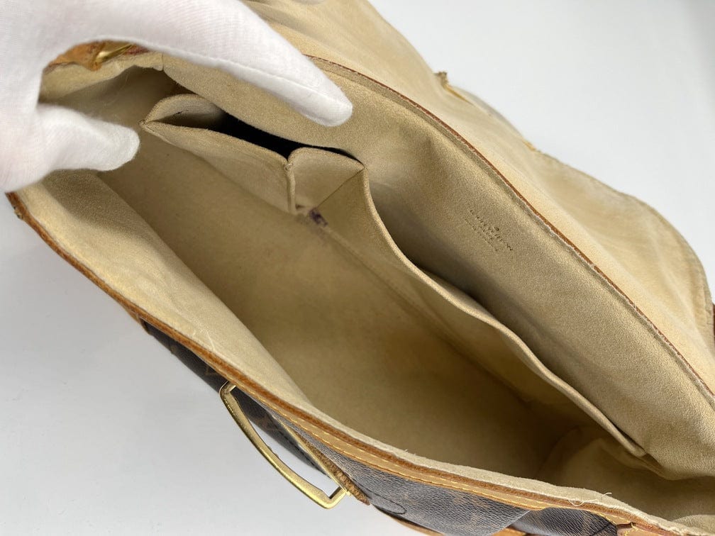 Beverly linen handbag Louis Vuitton Brown in Linen - 34950171