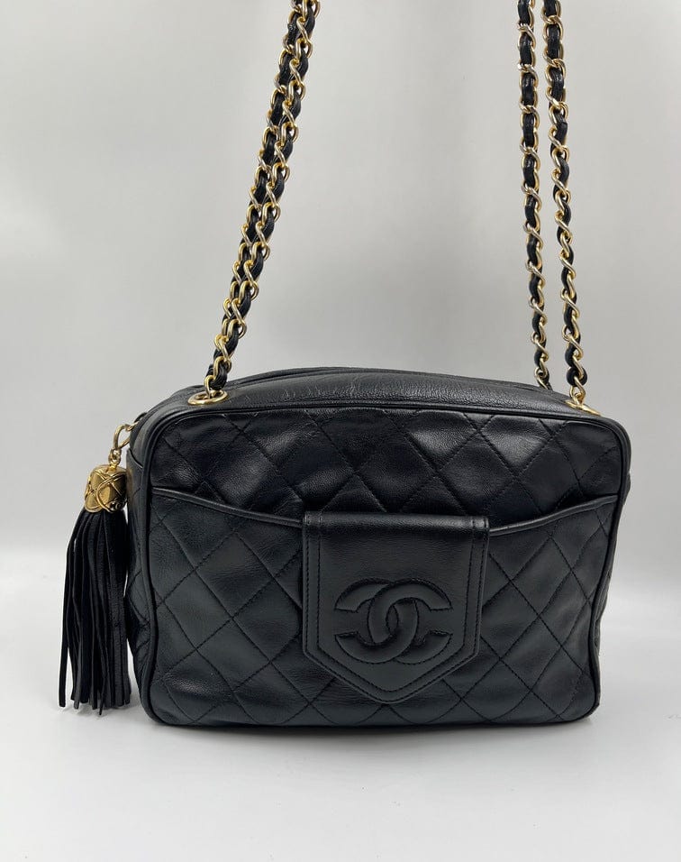Chanel Early 1980s Chocolate Brown Camera Bag · INTO