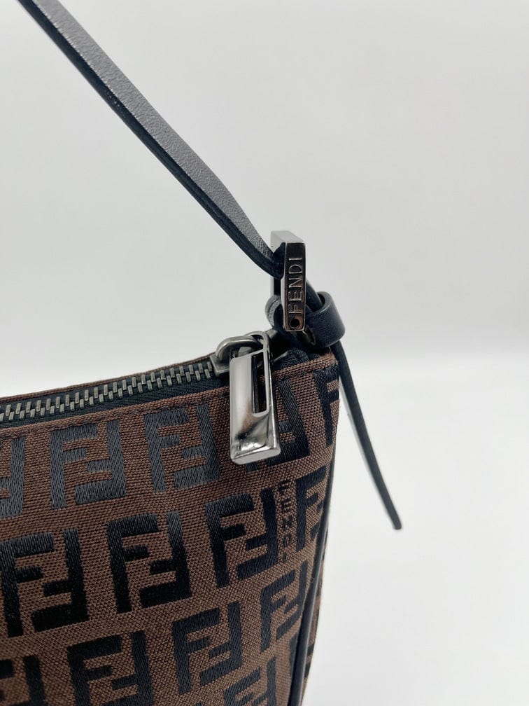 Fendi Vintage Zucca Pochette - Brown Mini Bags, Handbags