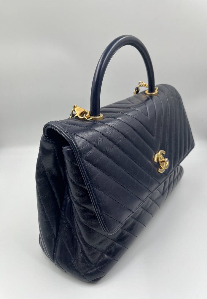 Chanel Chevron Quilted Coco Bag