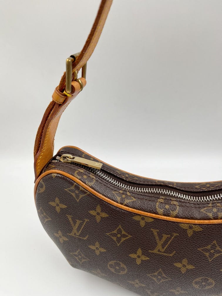 Croissant cloth handbag Louis Vuitton Brown in Cloth - 31928091