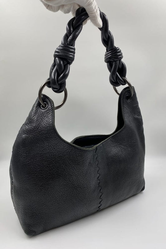 Bottega Veneta Intrecciato Leather Clutch Bag - Black – The Hosta