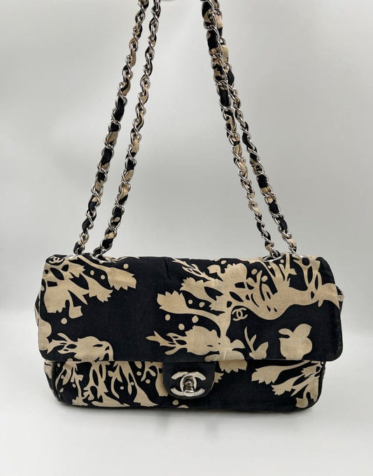 Vintage Chanel Floral Printed Flap Bag