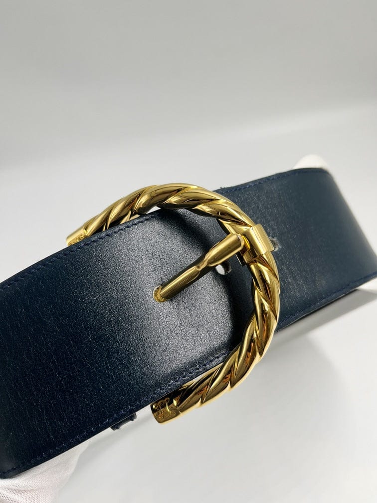 Vintage Celine Navy Waist Belt