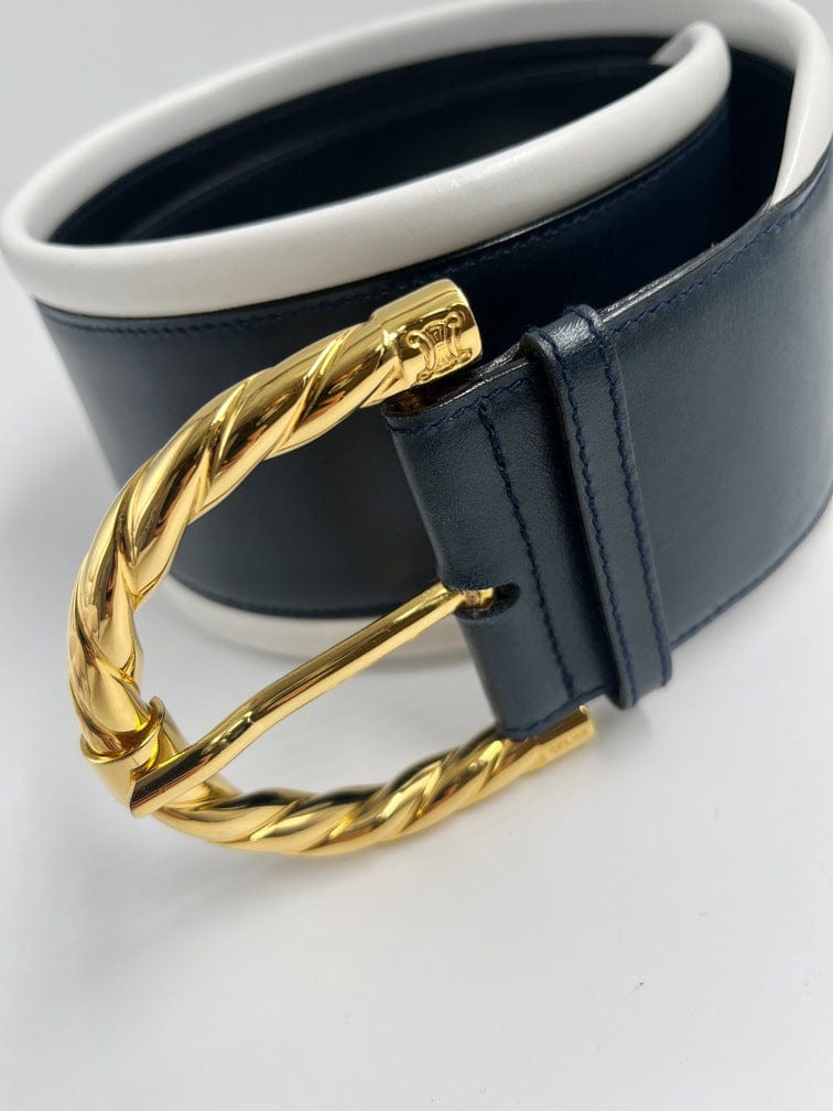 Vintage Celine Navy Waist Belt