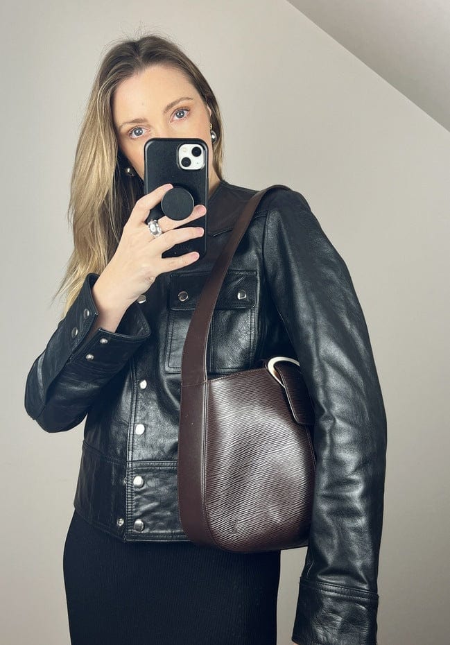 RvceShops Revival, Black Louis Vuitton Epi Reverie Shoulder Bag