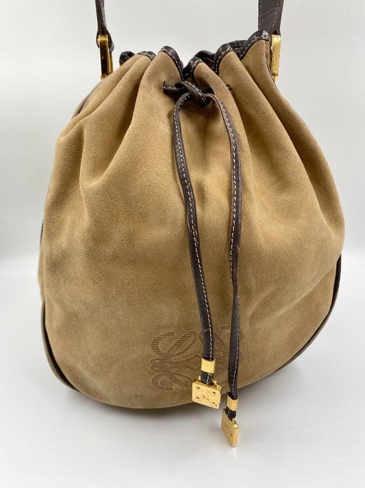 Vintage Loewe Suede Bucket Bag