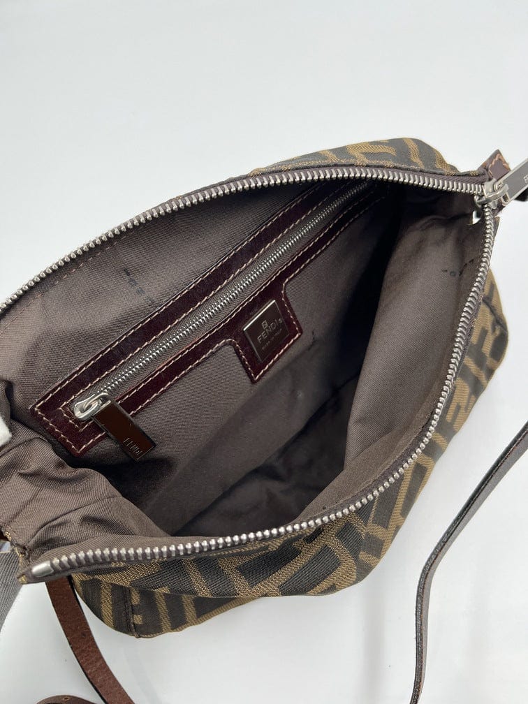 Vintage Fendi Zucca Shoulder Bag - Brown – The Hosta