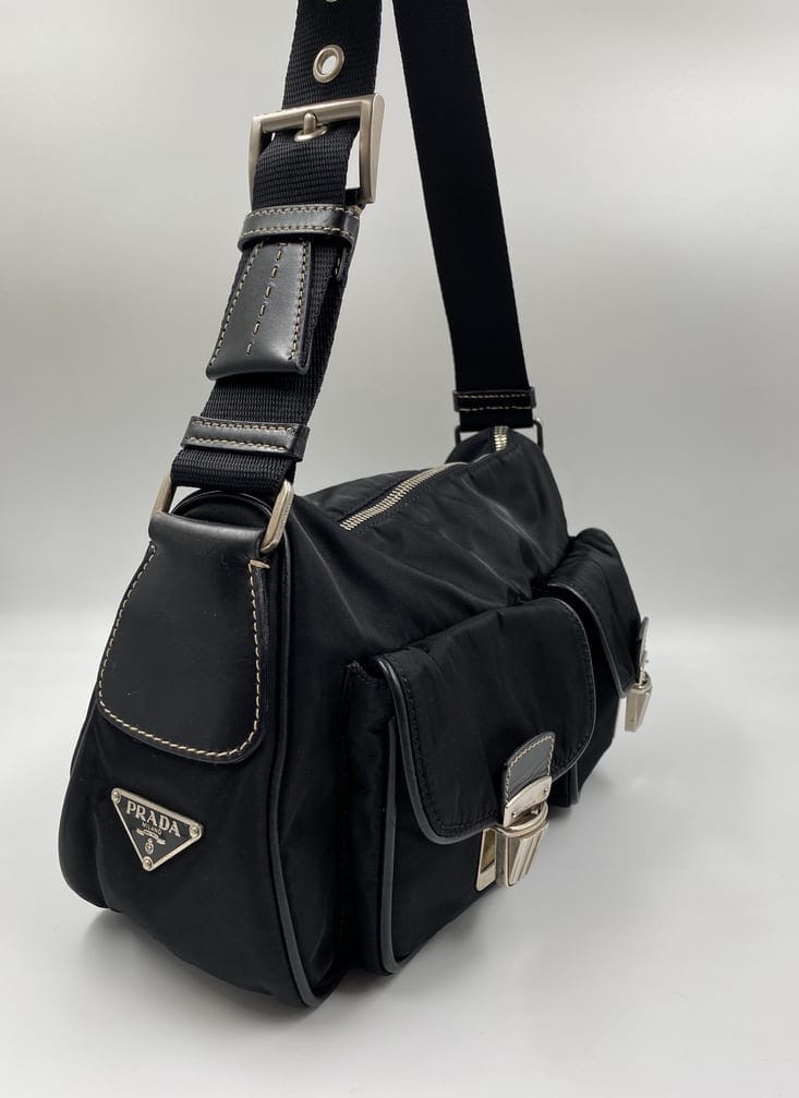 Prada Black Nylon Shoulder Bag