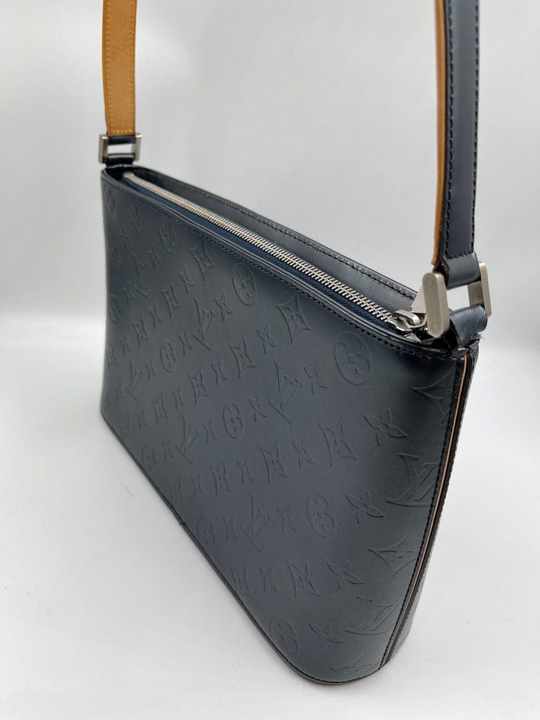 LOUIS VUITTON Black Monogram Mat Allston Shoulder Bag
