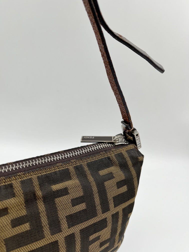 Vintage Fendi Shoulder Bag in Brown Zucca Canvas – The Hosta