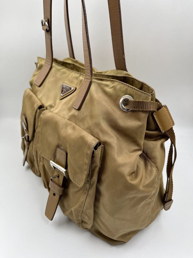 Prada Nylon Front Pocket Tote Bag