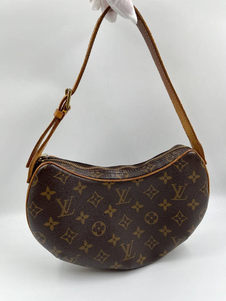 Louis Vuitton, Bags, Auth Louis Vuitton Croissant Pm Mini Monogram Canvas  Rare Lv Shoulder Bag Logo