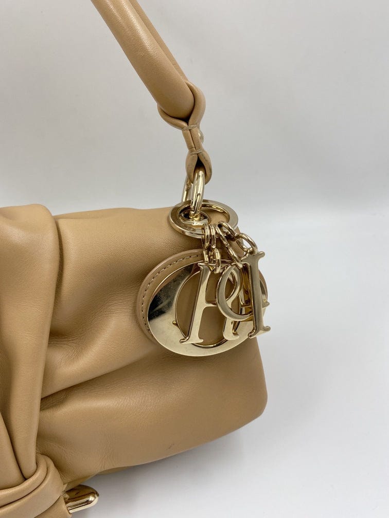 Dior - Demi Lune Leather Shoulder Bag Beige