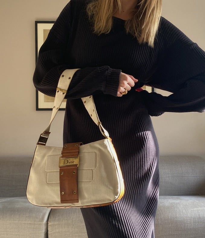 Dior Impression Kilim Columbus Shoulder Bag – Rich Pearl